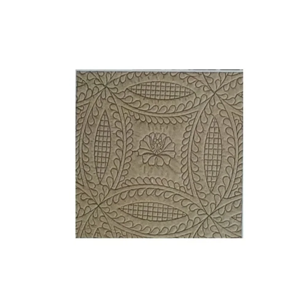 Damascus - Luxury Plush Quilted Bedspread with 3D Embroidery Vintage Royal Gold